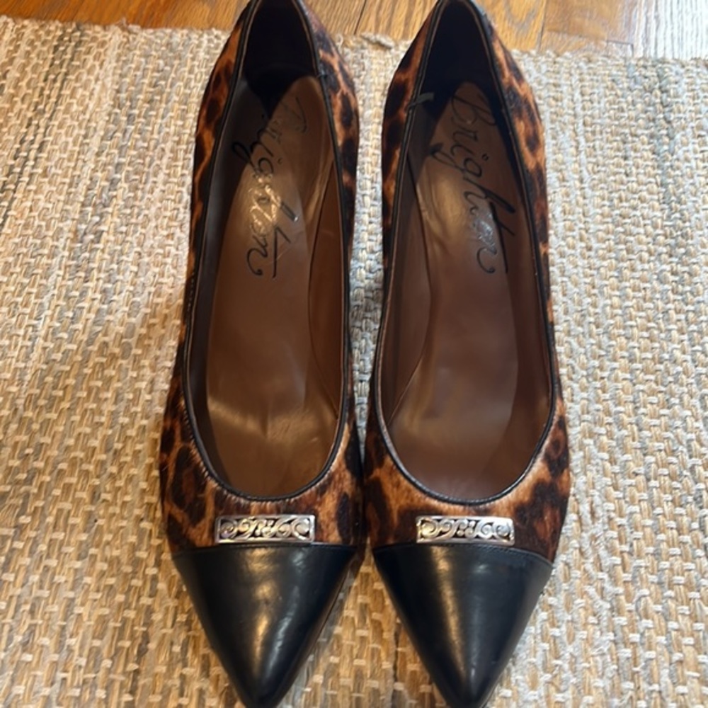 Brighton YALE leopard heels. Style YALE size 10W. - Picture 2 of 6